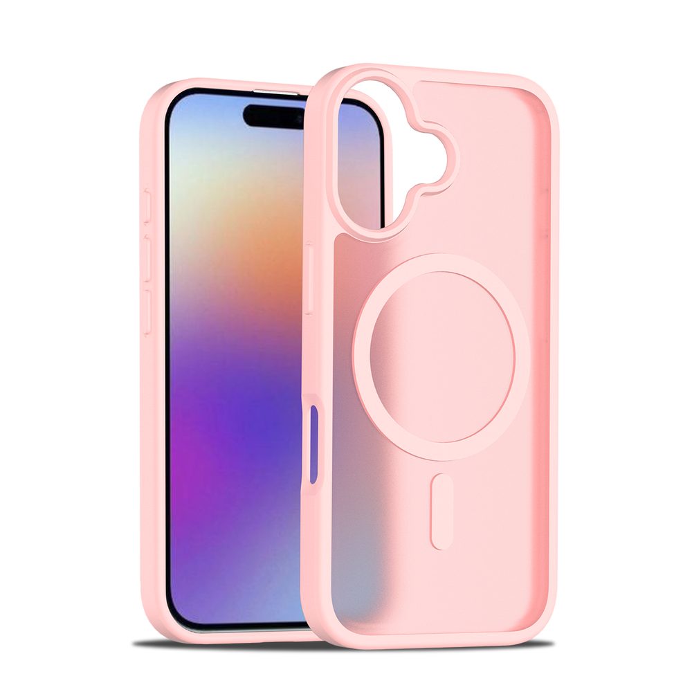 Levně JP MagFit Colour MagSafe obal s N52 magnetem, iPhone 17, světle růžový