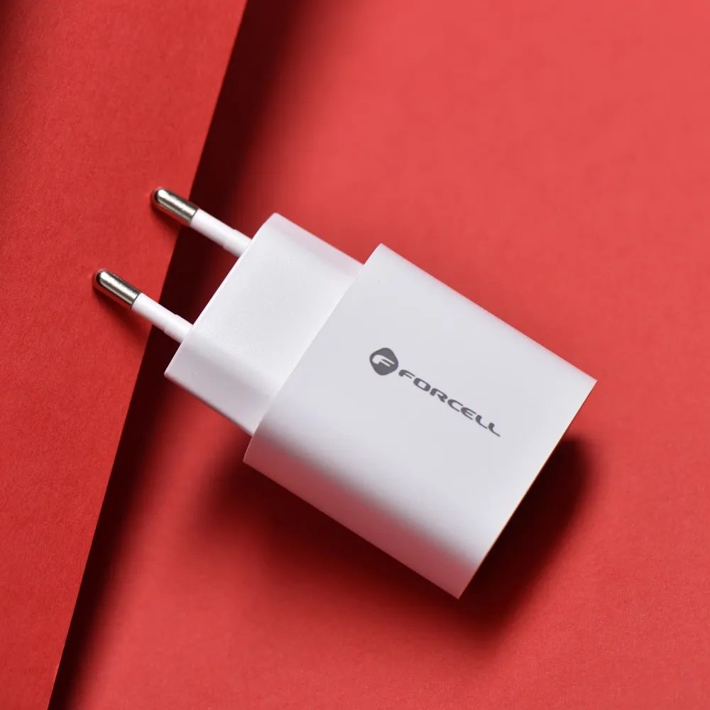 Adapter Forcell S Priključkom USB-C In USB A, 3A, 30W S Funkcijo Polnjenja PD In QC 4.0