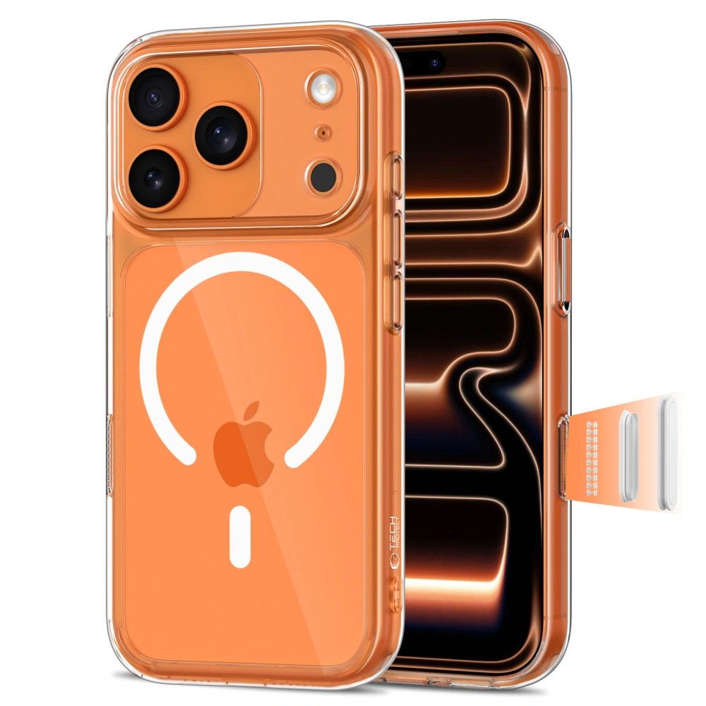 Levně Tech-Protect MagPeak MagSafe CC, iPhone 17 Pro, průhledný