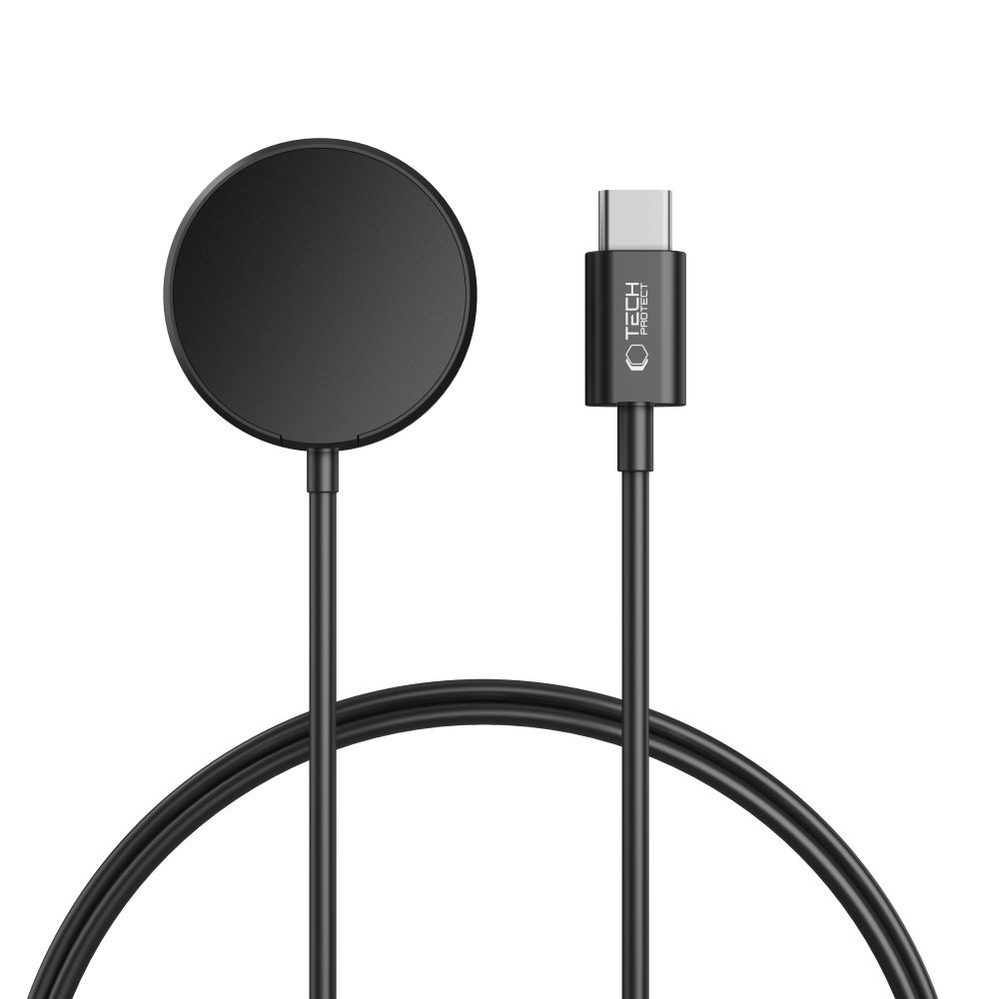 Levně Tech-Protect MC03 Ultraboost Magnetický nabíjecí kabel USB-C pro Samsung Galaxy Watch, 1 m, černý