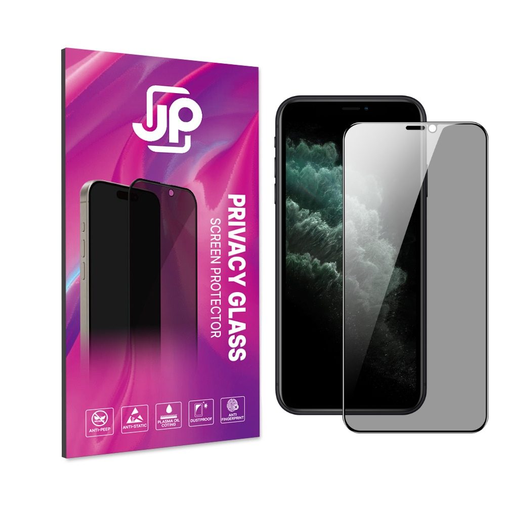 Levně JP Privacy Tvrzené sklo, iPhone 11 Pro Max, černé