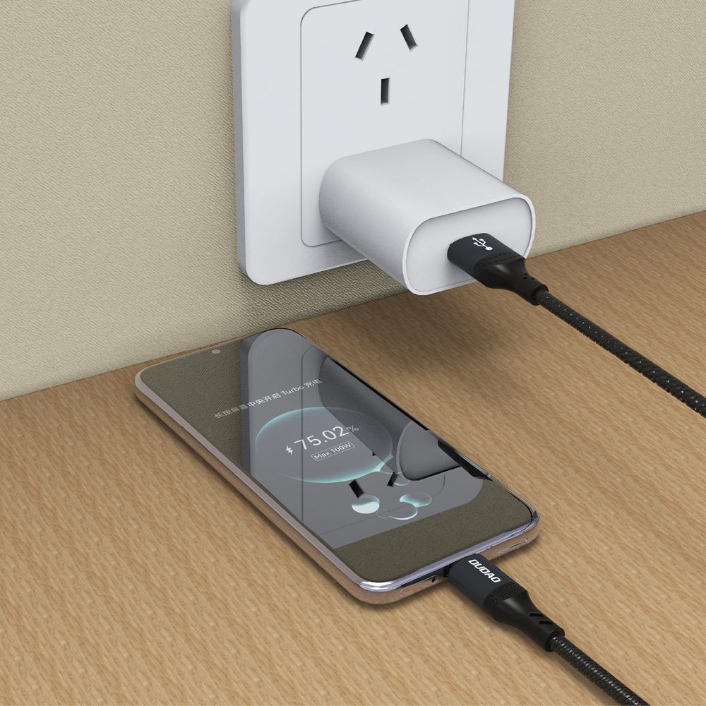 Dudao L3CC kábel USB-C - USB-C, 60W, 2 m, čierny