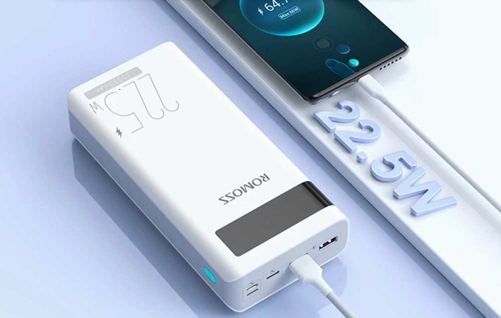 Romoss SENSE8PF Powerbanka 30000mAh, 22,5W, Bílá