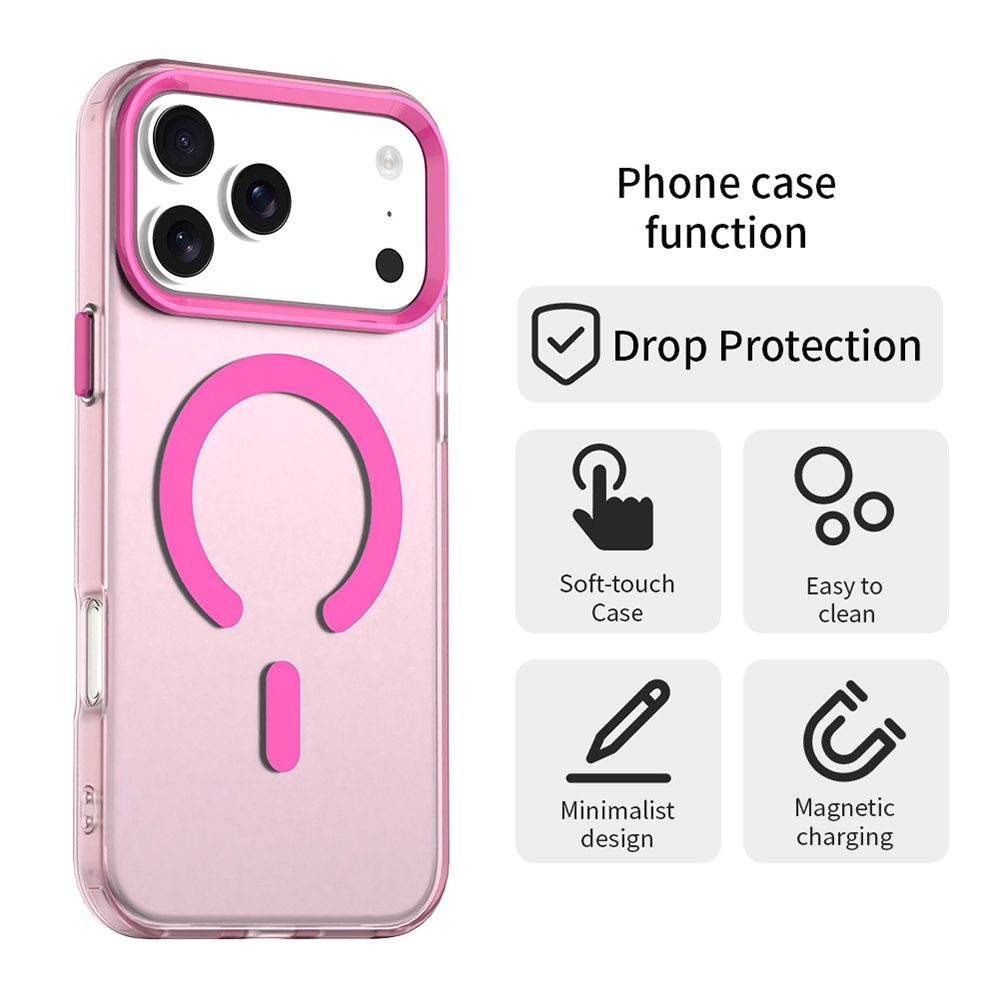 Techsuit CandyCase MagSafe, iPhone 17 Pro, ružový