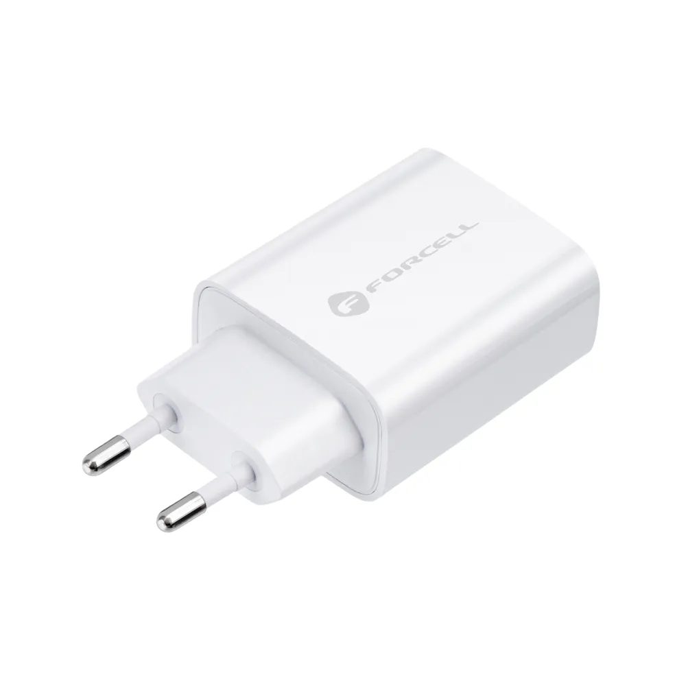 Forcell napájacia nabíjačka s konektorom USB-C a káblom USB-C, 3A, 25W s funkciou nabíjania PD a QC 4.0, 1 m
