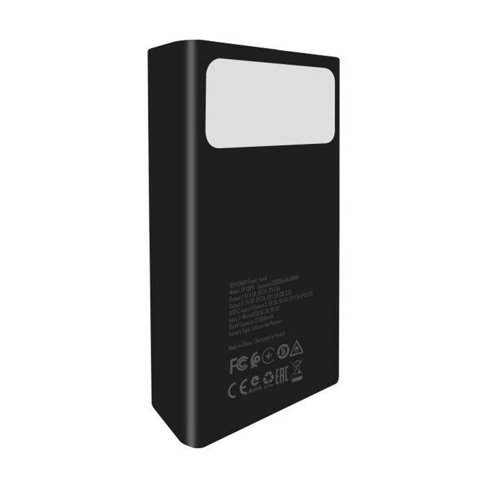 BEEPOWER Powerbank 30000mAh, 22,5W, 2xUSB 3.0 + USB-C + Micro USB, BP-30PD, črna