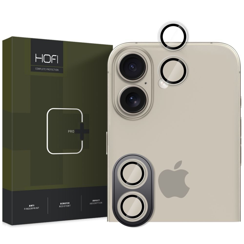 Levně Hofi Camring Pro+, sklíčko pro čočku fotoaparátu, iPhone 16 / 16 Plus, průhledné