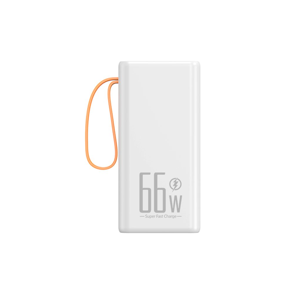 Powerbank 60 000 mAh, 66W PD, LED panel, fehér