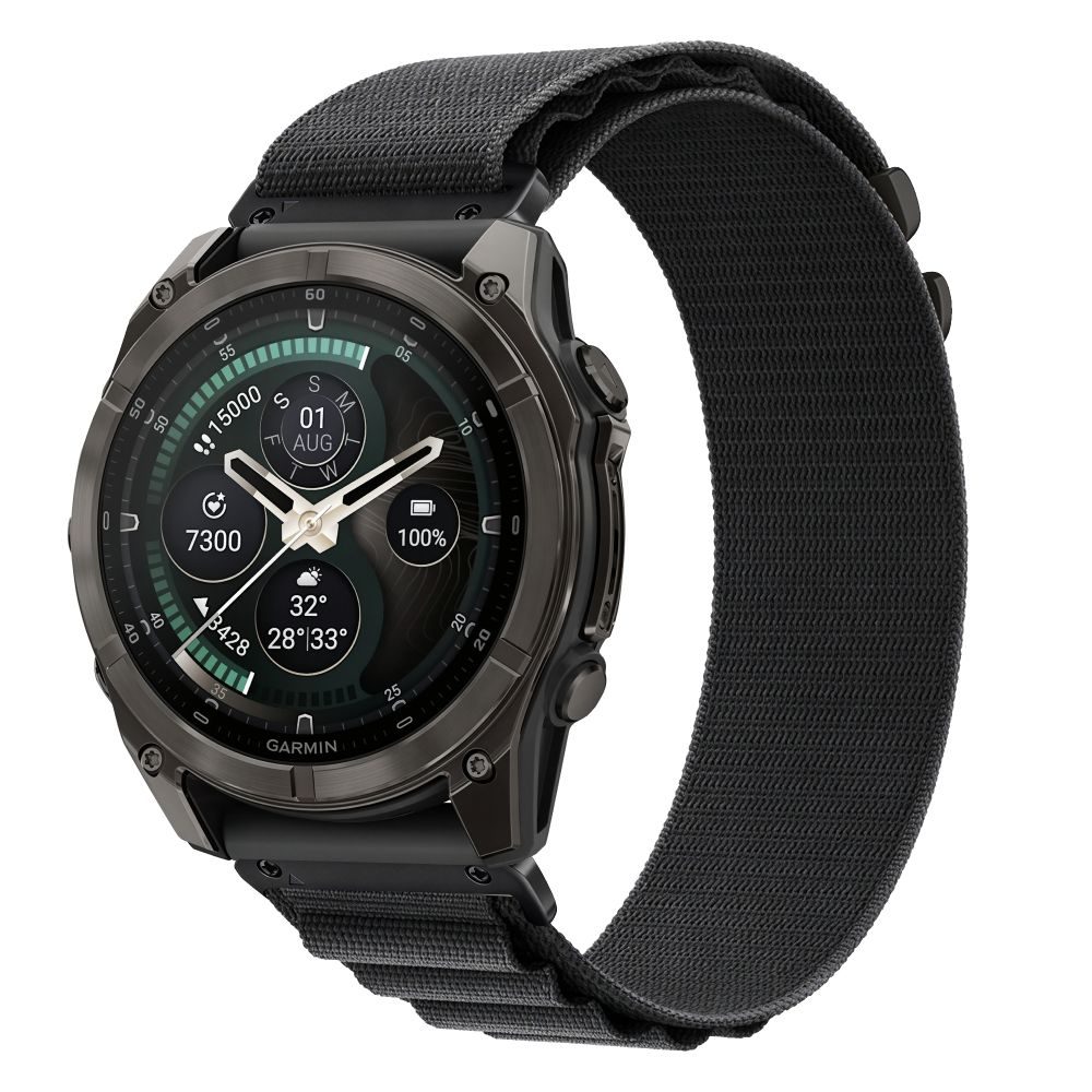 Tech-Protect Nylon Pro Garmin Fenix 5X / 5X Plus / 6X / 6X Pro / 7X / 8 / 8 Pro / 9 / 9 Pro (51 mm), crni