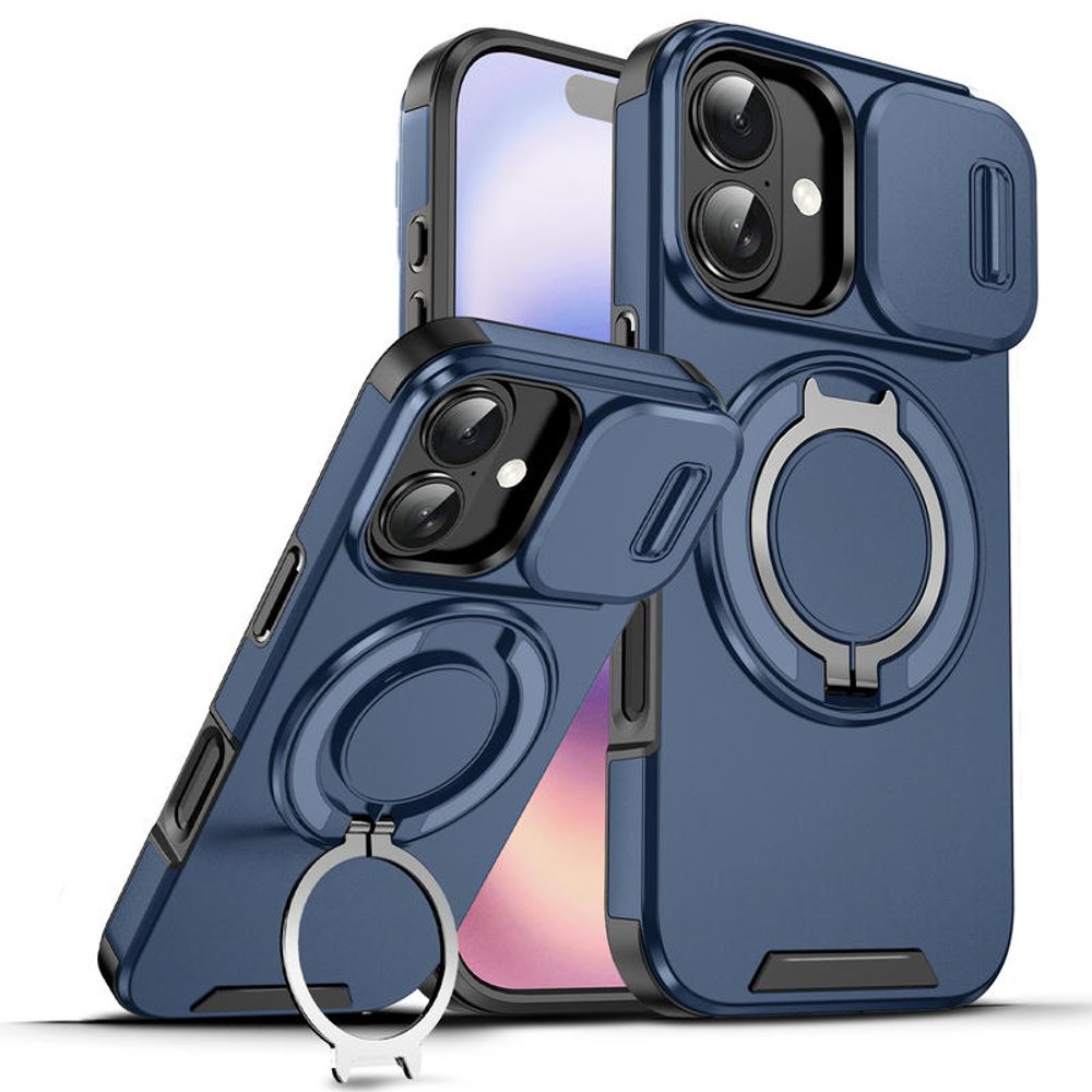 Camslide Stand obal, iPhone 17, modrý