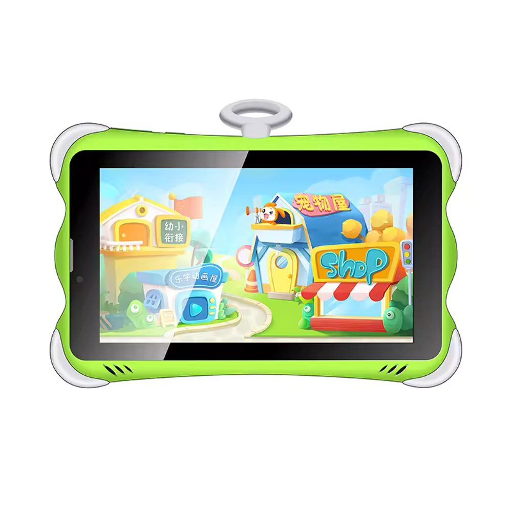 Wintouch K712 tablet pro děti s hrami, Android, duální fotoaparát, zelený