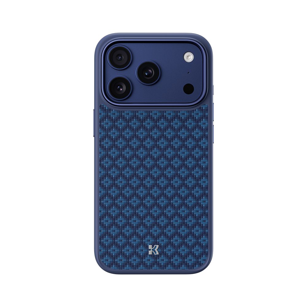 Levně Benks Magnetic Armor Pro Armor Grid Kevlar obal Metal Frame, iPhone 17 Pro Max, modrý