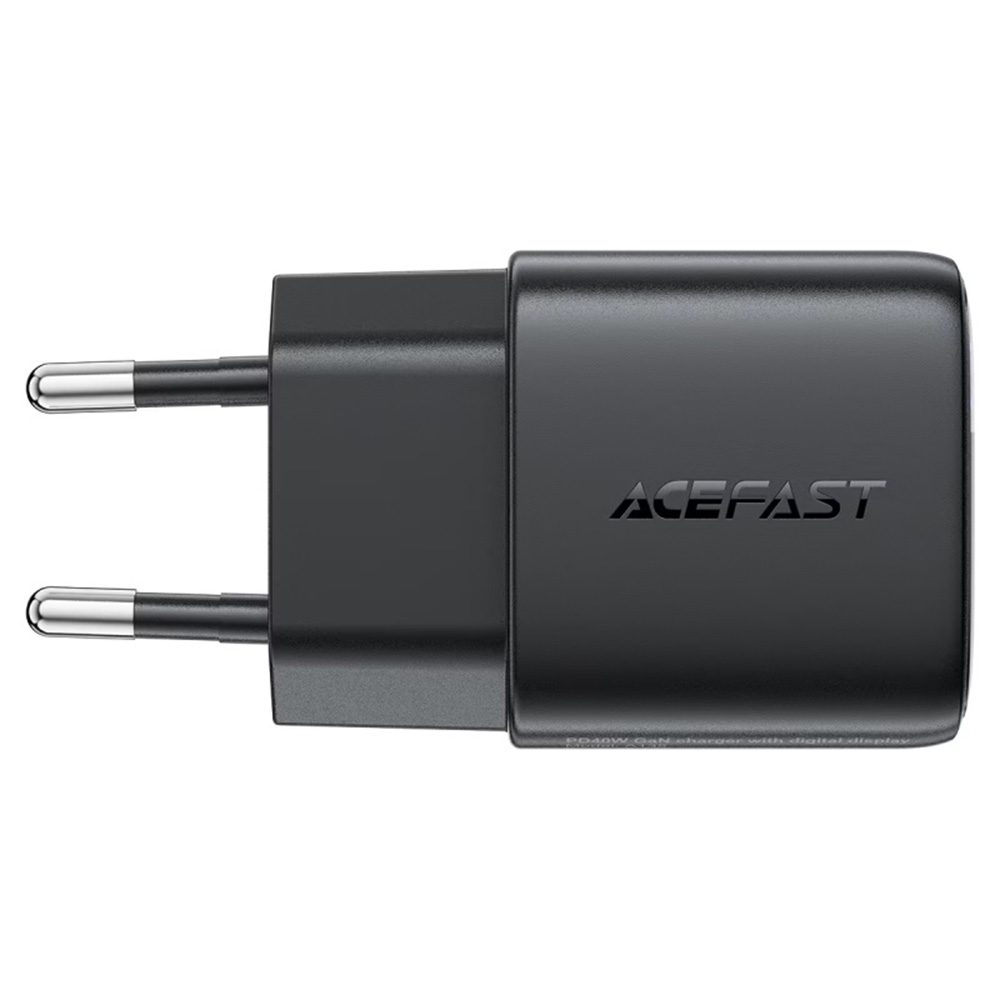 Acefast nabíjačka (A135) USB-C, GaN, PD 45W, LED displej, čierna