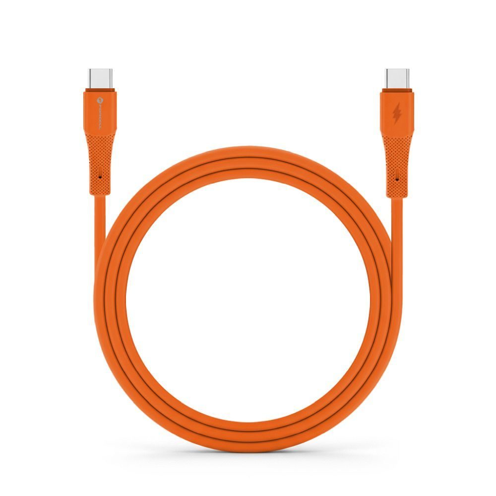 Forcell F-Energy kábel USB-C - USB-C, QC4.0, PD, 3A, 60W, 1 m, oranžový