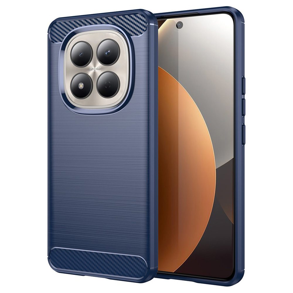 Levně Carbon obal, Xiaomi Redmi Note 15 Pro 5G, modrý