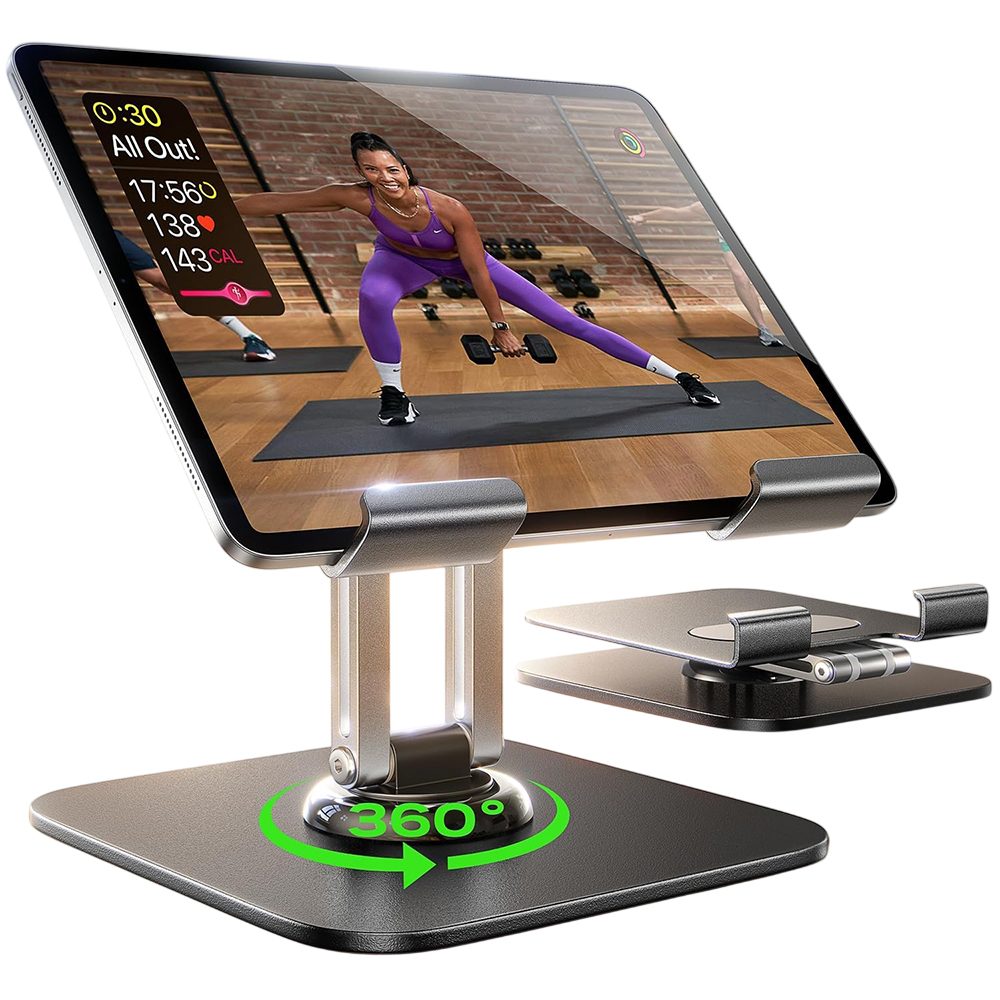 Lisen Suport de masă pliabil pentru tabletă, 4,7" – 12,9", negru