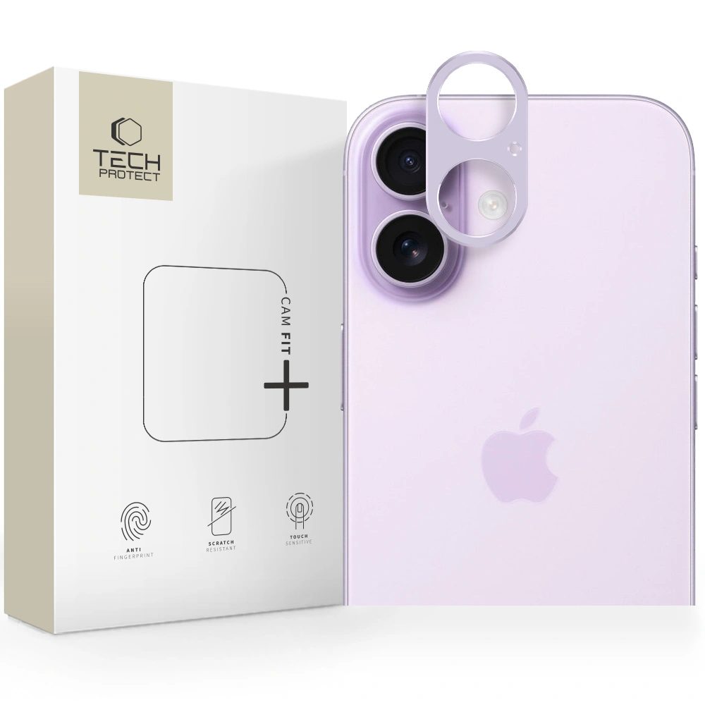 Levně Tech-Protect Camalloy Fit+, ochranný kryt fotoaparátu, iPhone 17, fialový