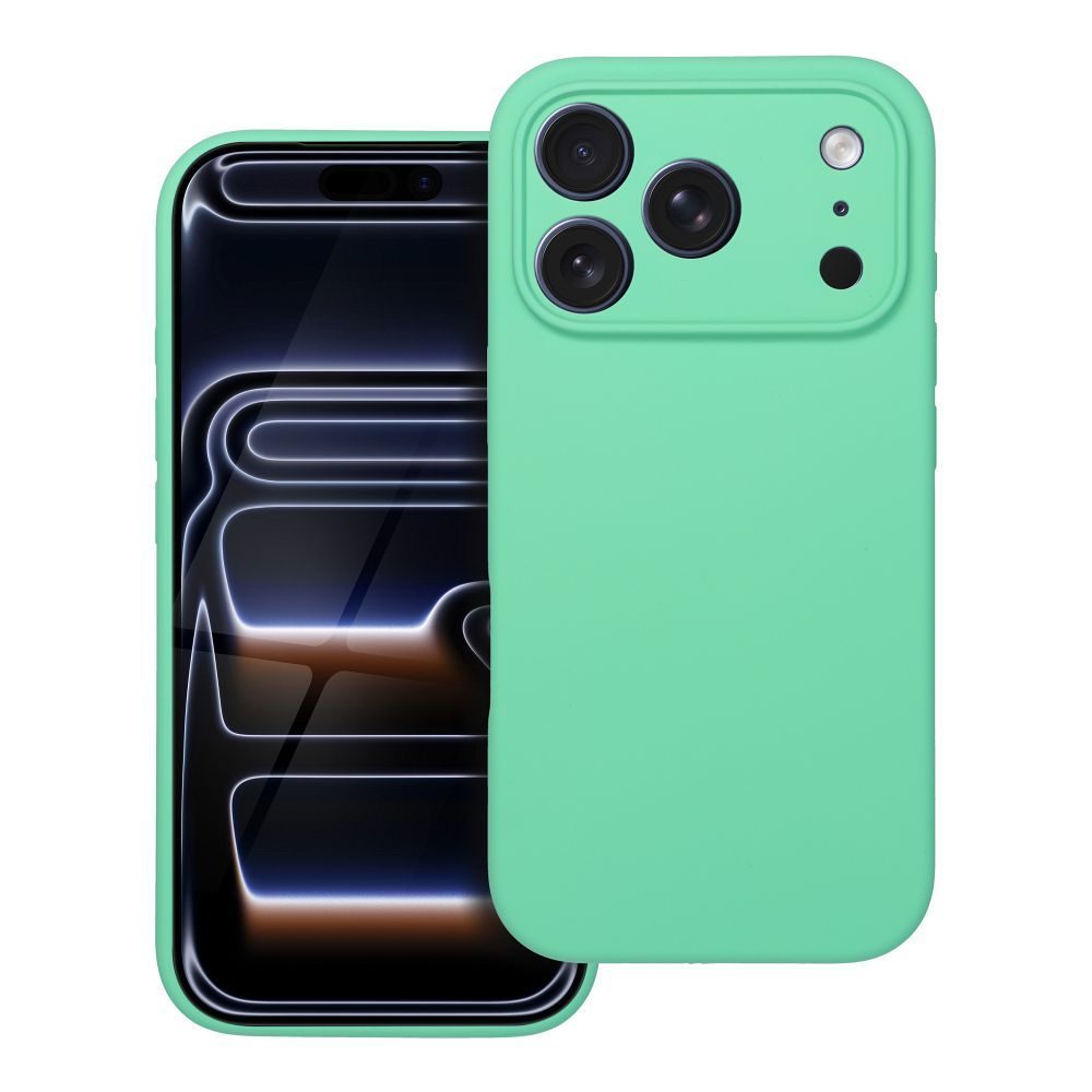 Levně Obal Silicone, iPhone 17 Pro, mátový
