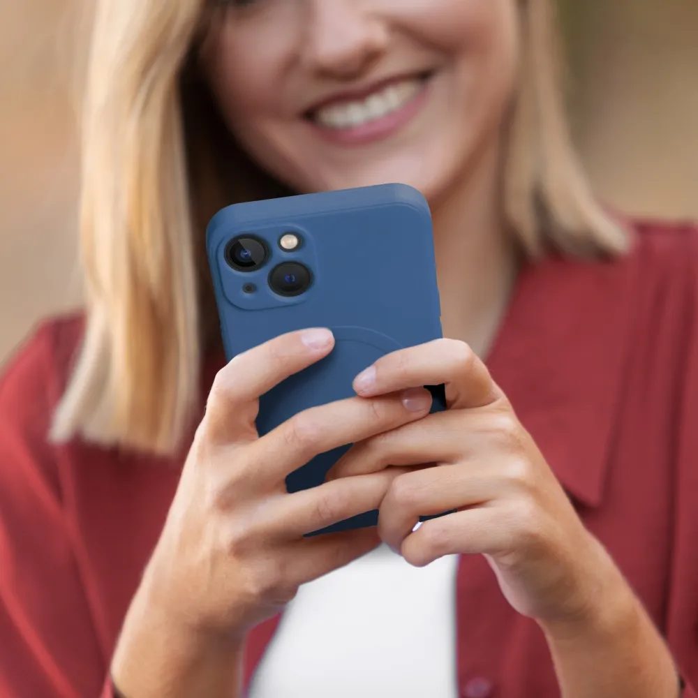 Husă Silicone Mag Cover, IPhone 13 Mini, Albastră