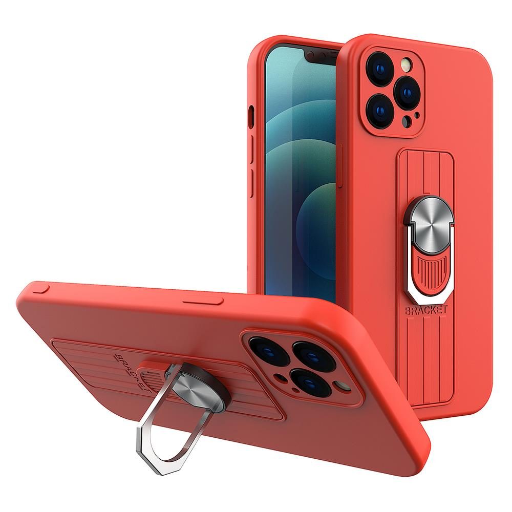 Ovitek Ring Case, IPhone 13 Pro, Rdeč