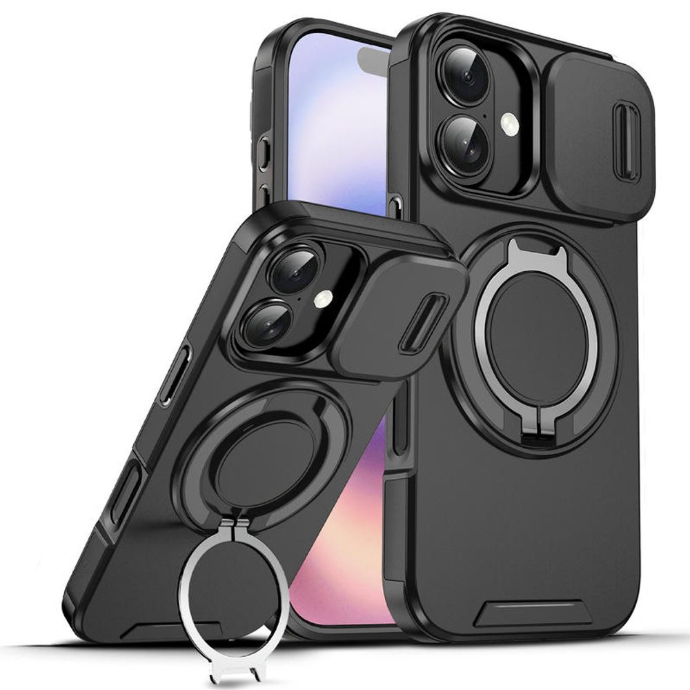 Camslide Stand obal, iPhone 17, čierny