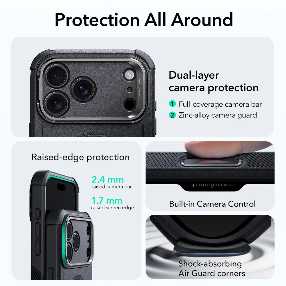 ESR Cyber Kickstand MagSafe, iPhone 17 Pro, čierny