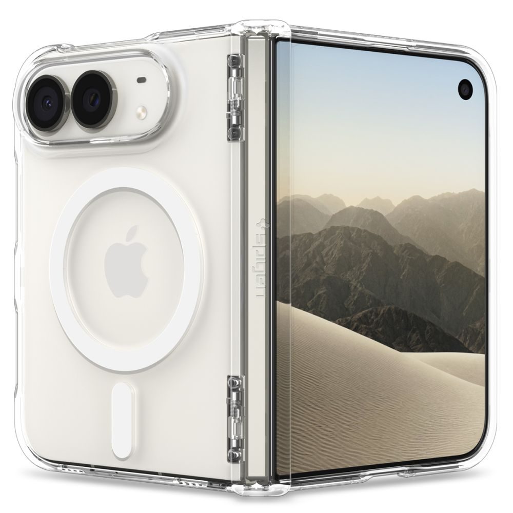 Spigen Ultra Hybrid Pro Magsafe husă, iPhone Duo, transparent / alb
