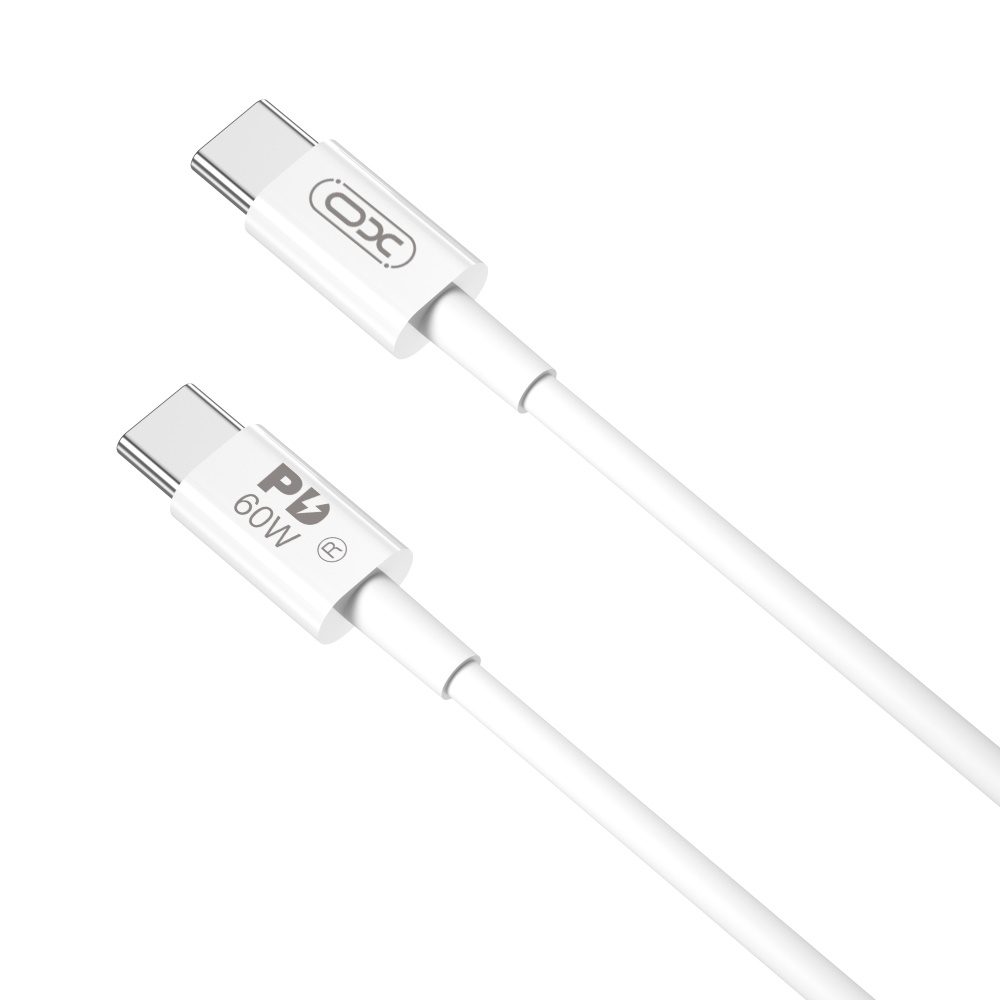 Levně XO kabel NB-Q190A PD USB-C - USB-C, 1 m, bílý