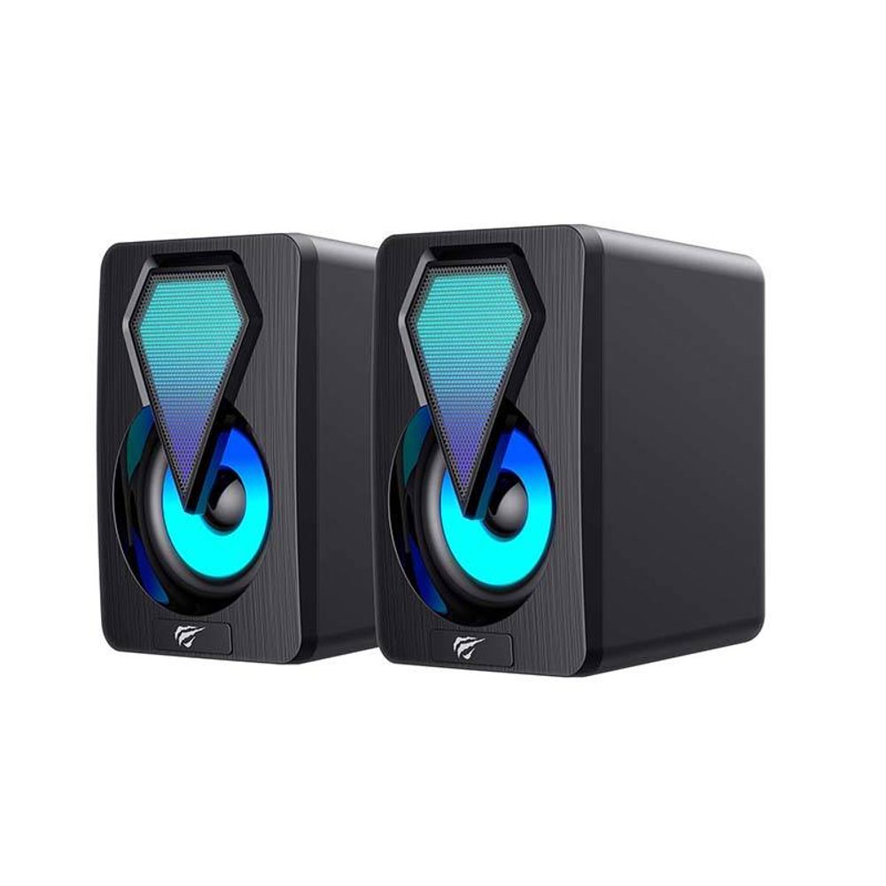 Havit SK210mini PRO számítógépes hangszórók 2.0 RGB, fekete színben