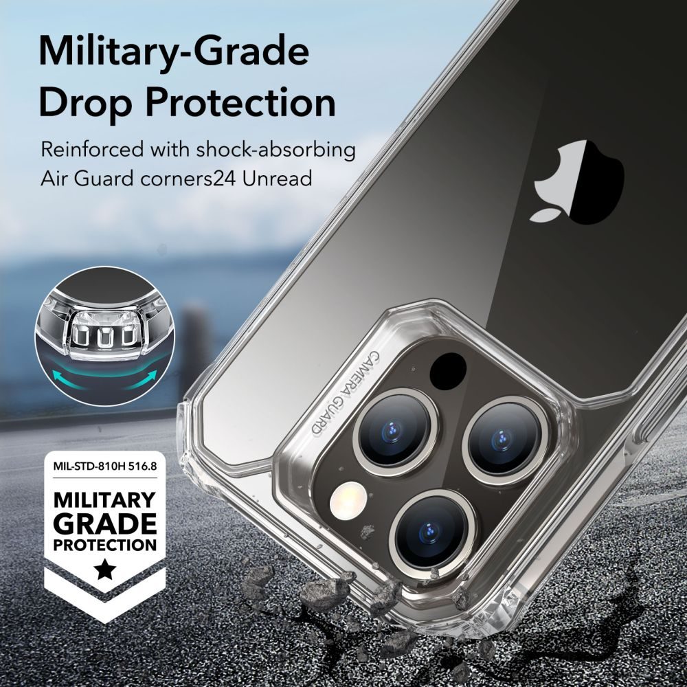 ESR Air Armor Ovitek, IPhone 15 Pro, Prozoren