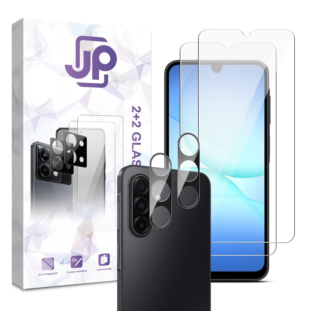 Levně JP Combo pack, Sada 2 tvrzených skel a 2 sklíček na fotoaparát, Samsung Galaxy A17
