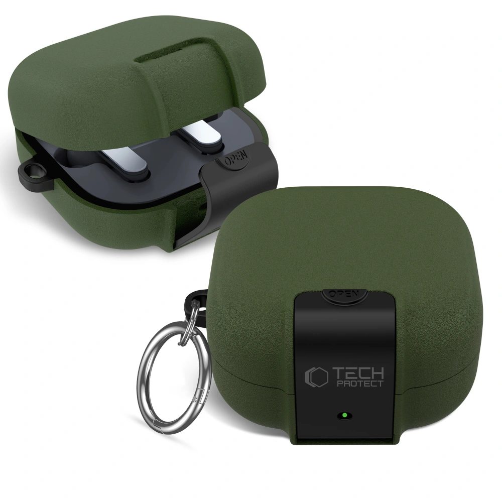 Husă Tech-Protect Slim Hook, Samsung Galaxy Buds 4 / 4 Pro, verde