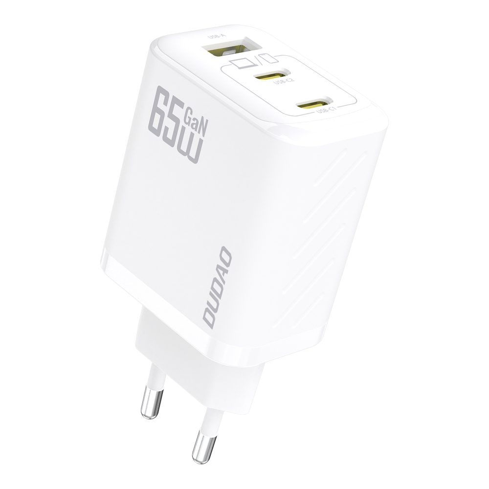 Levně Dudao A29 nabíječka 2x USB-C + USB-A, 65W GaN, bílá