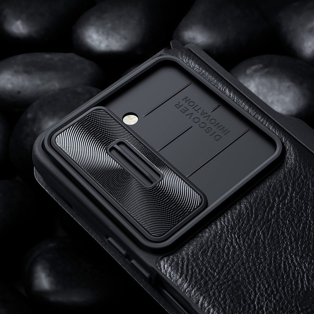 Nillkin Qin Usnjeno Ohišje Pro, Samsung Galaxy Z Fold 5, črno