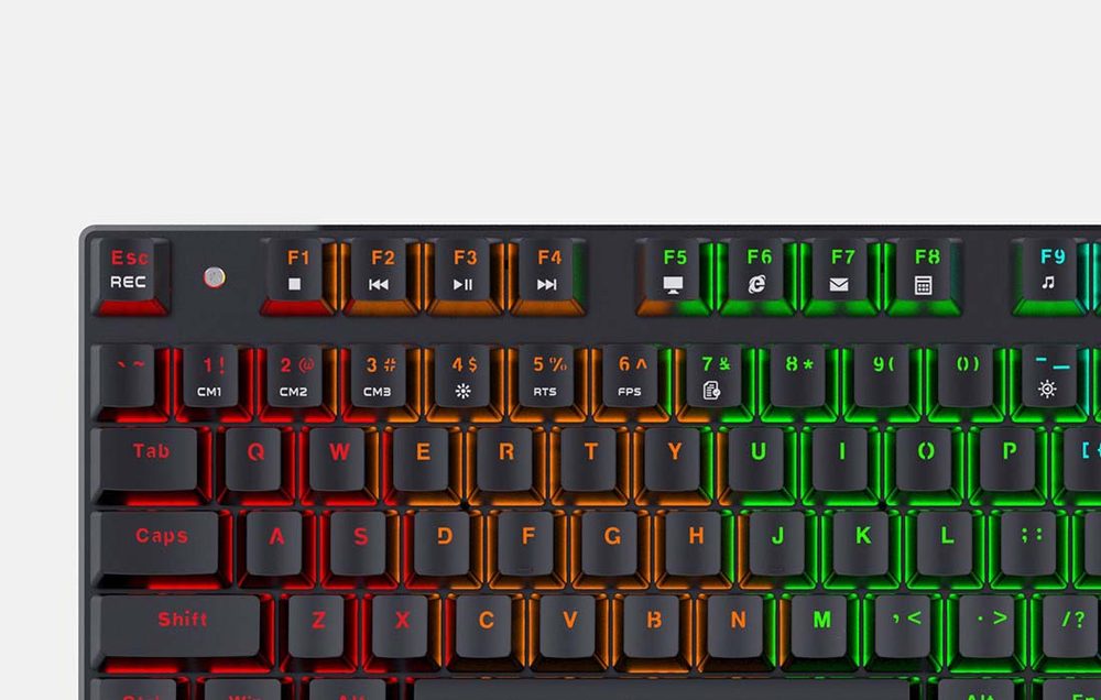 Havit KB856L Mechanická Herní Klávesnice, RGB, S Podložkou Pro Zápěstí