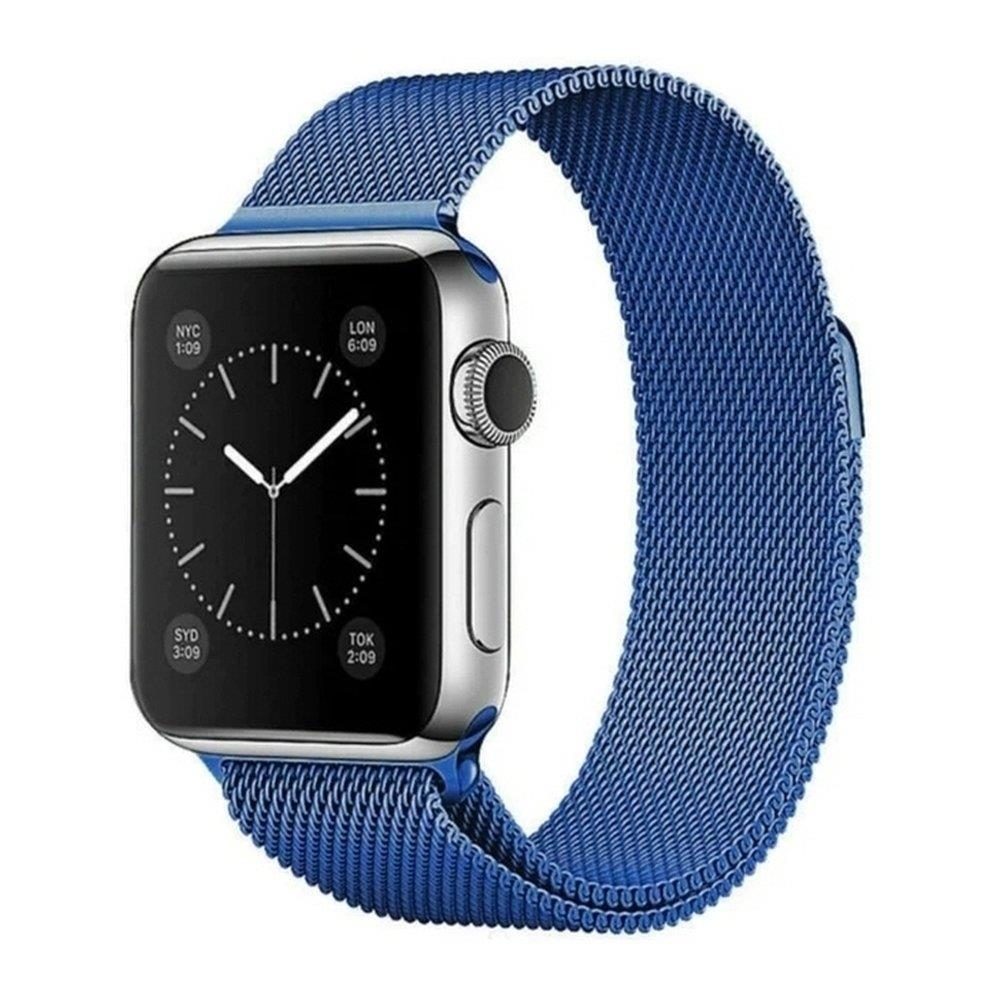 Curea Magnetic Strap Pentru Apple Watch 7 (45mm), Albastră