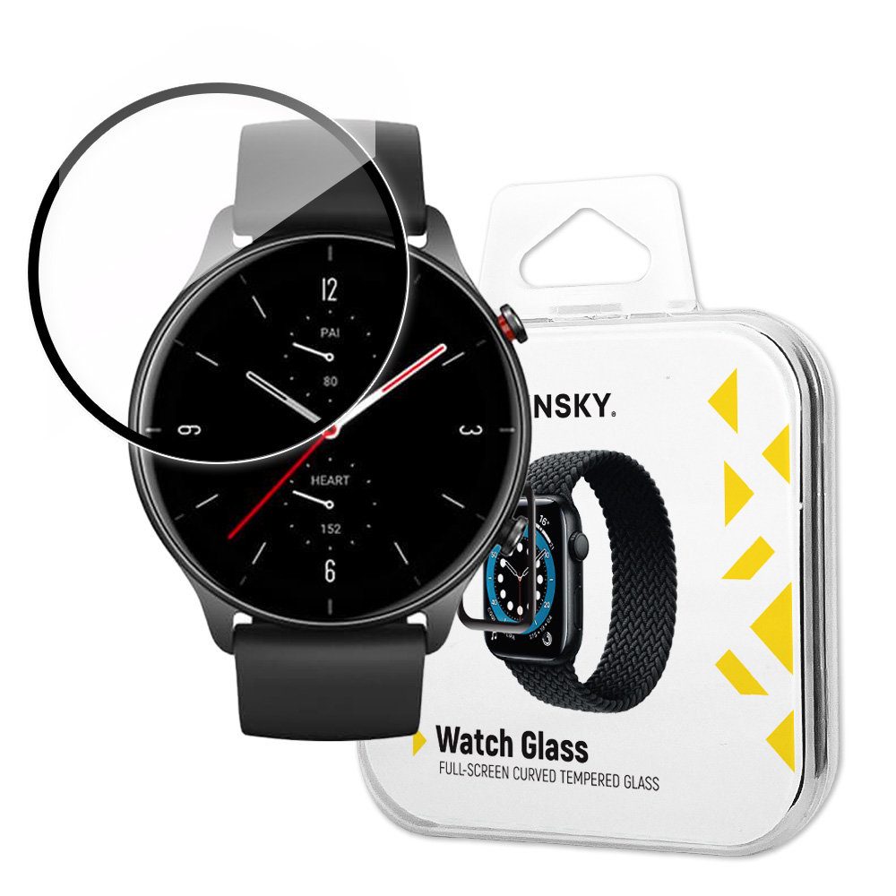 Wozinsky Watch Glass Hibrid üveg, Xiaomi Amazfit GTR 2E, Fekete