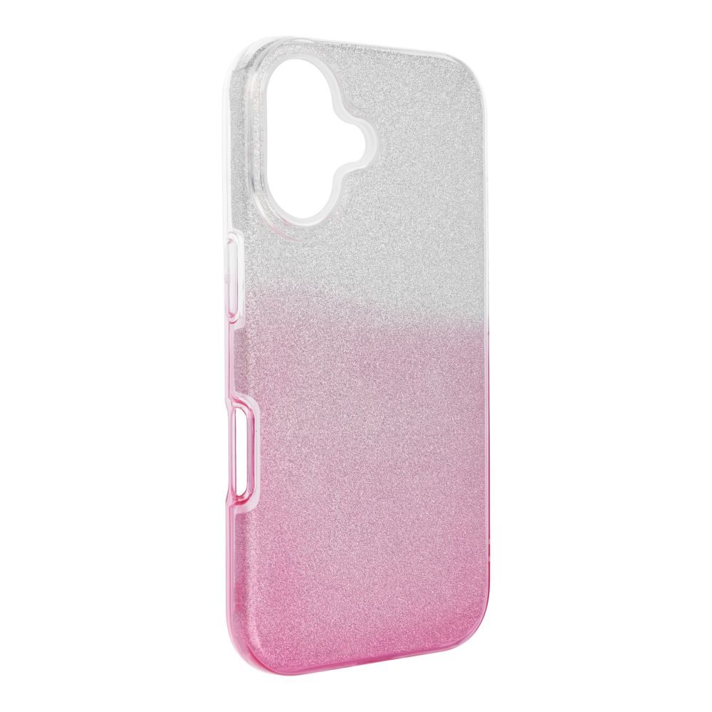 Obal Forcell Shining, iPhone 16, stříbrno růžový