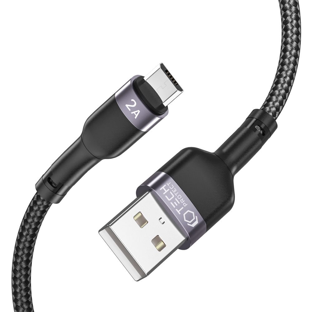 Tech-Protect UltraBoost Micro-USB Kabel, 2,4 A, 2 M, Crni