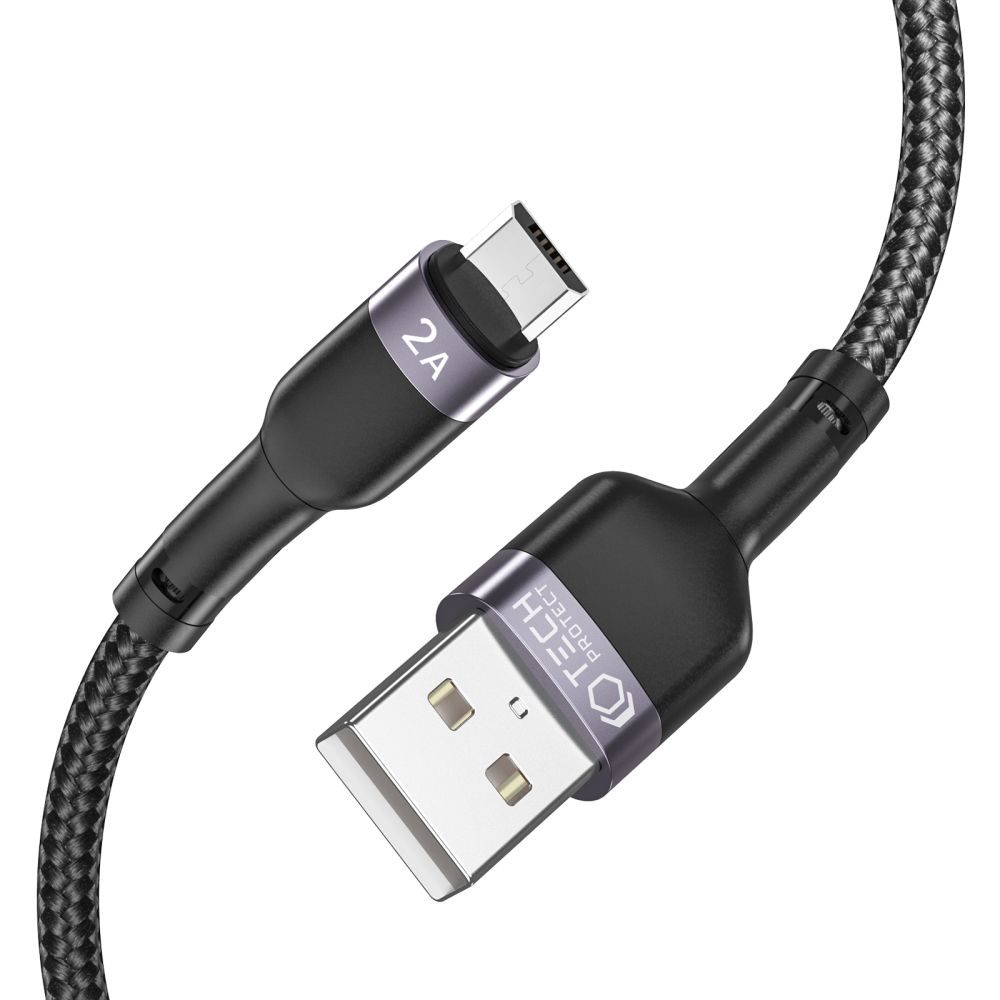 Tech-Protect UltraBoost Micro-USB Kabel, 2,4 A, 2 M, črn