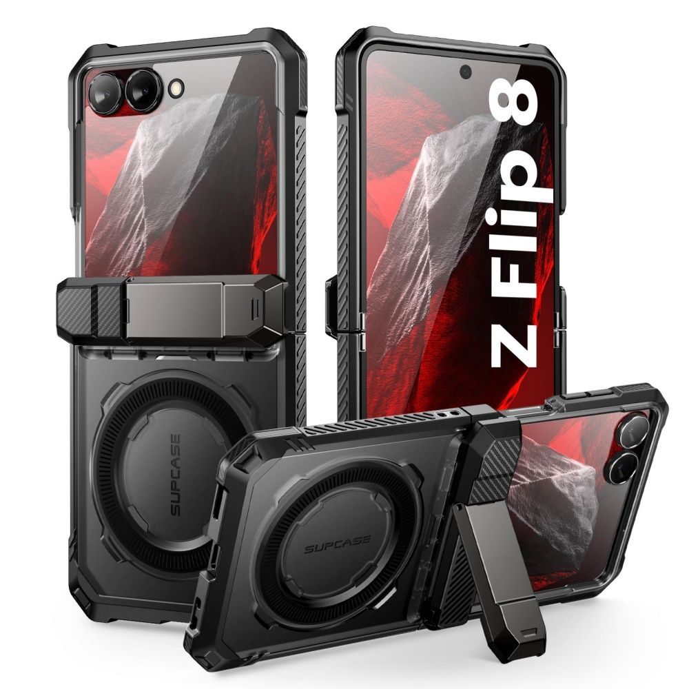 Supcase UB Grip Mag MagSafe, Samsung Galaxy Z Flip 8, negru