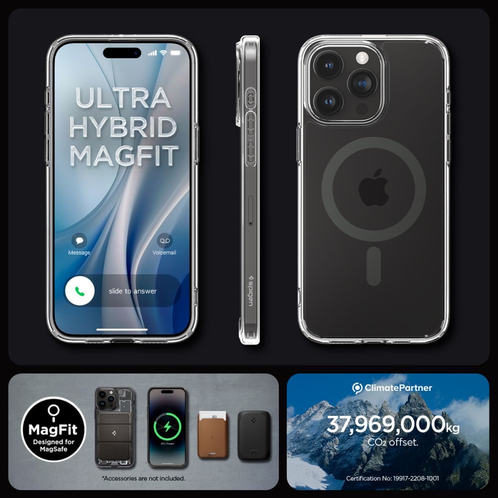 Spigen Ultra Hybrid Mag S MagSafe, IPhone 15 Pro Max, Grafit