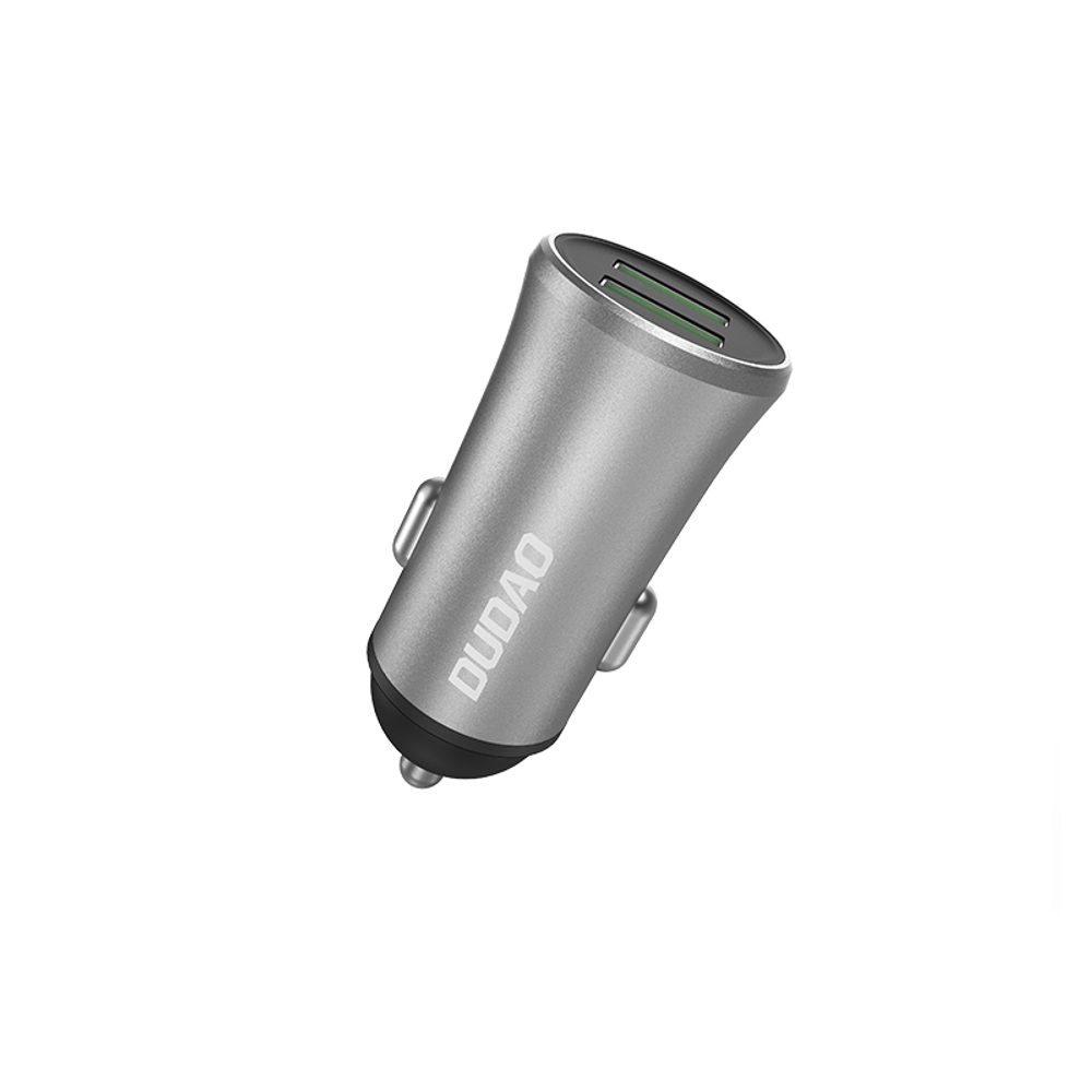 Levně Dudao R6S chytrá autonabíječka 2× USB-A, 3,4A, stříbrná