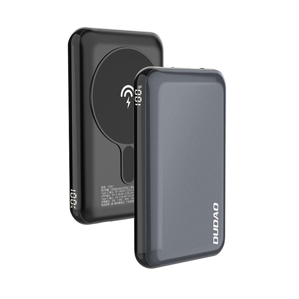 Dudao TGK1 PowerBank vezeték nélküli töltővel 15W 10000mAh, kék (TGK1-sötétkék)