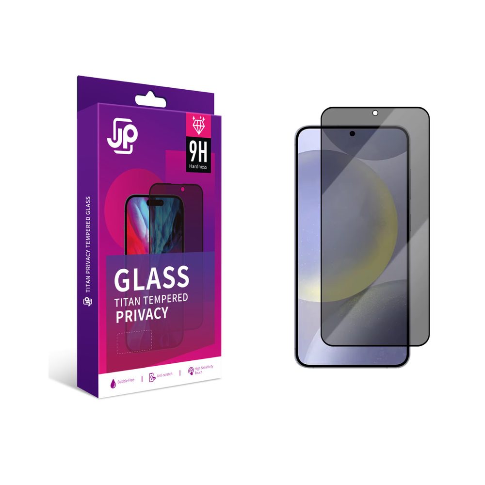 Levně JP Titan Privacy extra odolné tvrzené sklo, Samsung Galaxy S24 Plus, černé