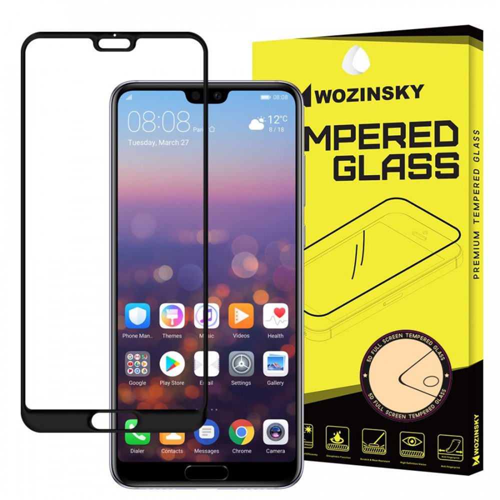 Levně 5D Tvrzené sklo pro Huawei P20 PRO, černé