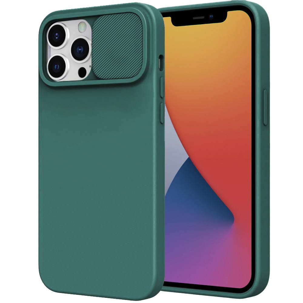 Husă Nexeri Cu Capac Pentru Cameră, IPhone 14 Pro Max, Verde