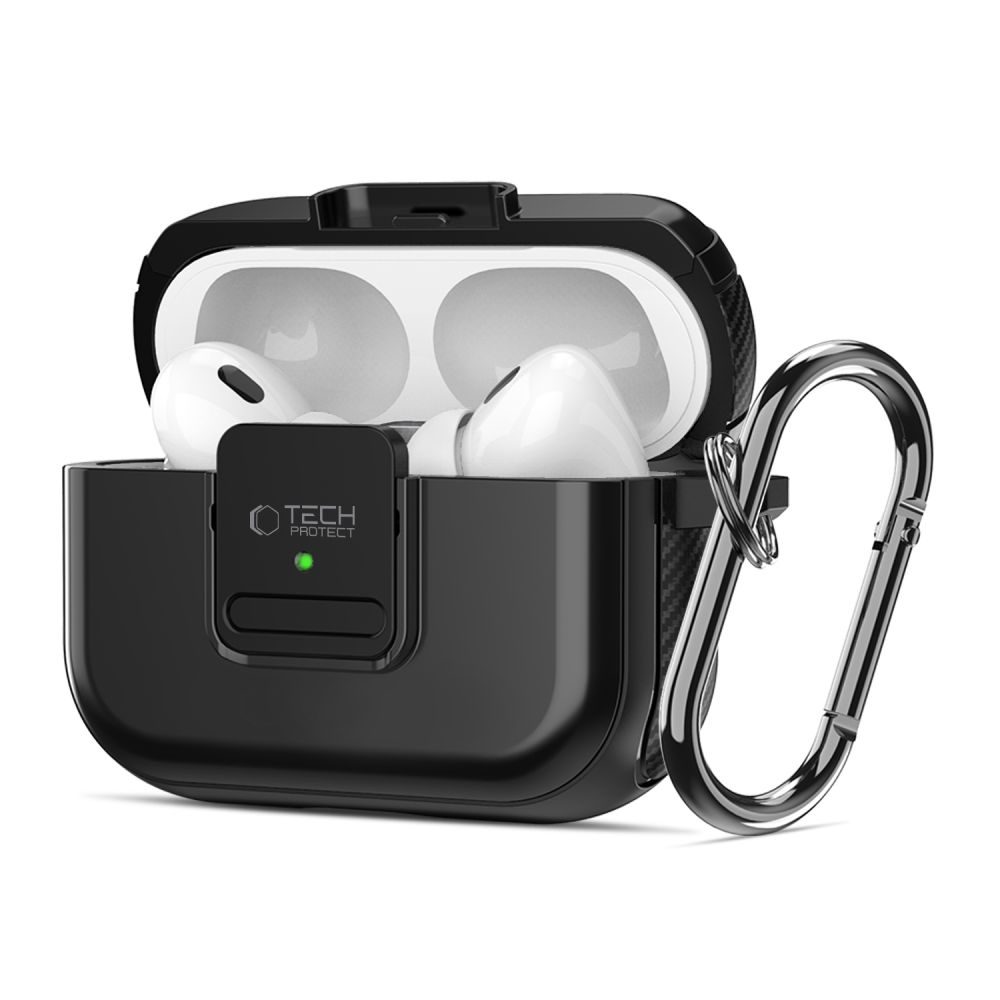 Tech-Protect Defender Etui MagSafe, AirPods Pro 1 / 2, črn