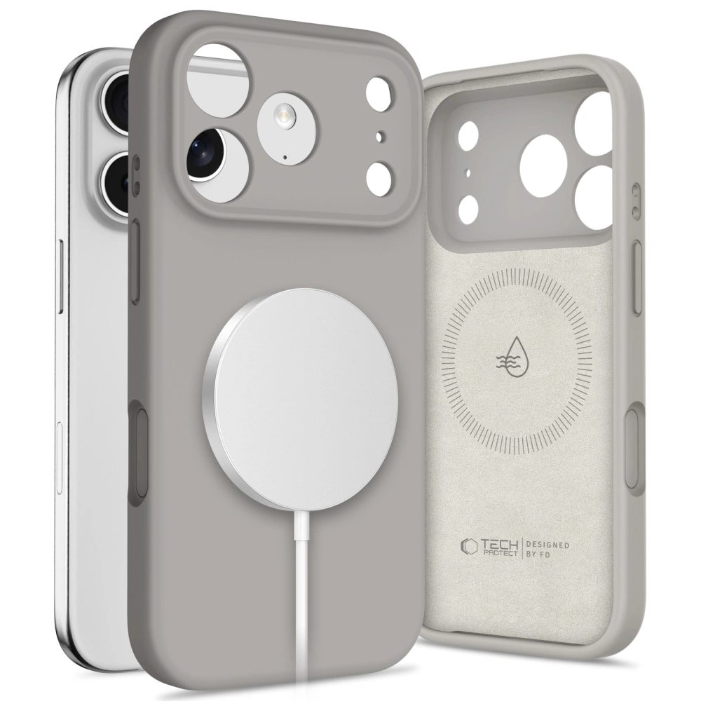 Tech-Protect Silicone MagSafe, iPhone 17 Pro, šedé