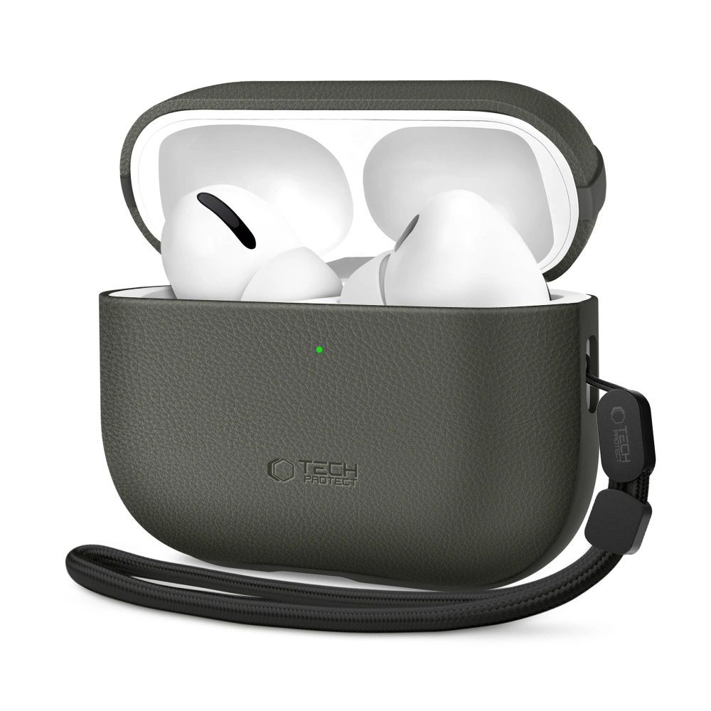 Levně Tech-Protect NaturalFit, Apple AirPods Pro 3, tmavě zelené